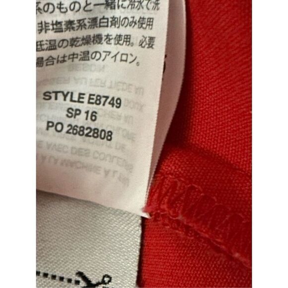 J. Crew Red Scallop Grommets Sleeveless Crew Neck Top - Picture 5 of 8